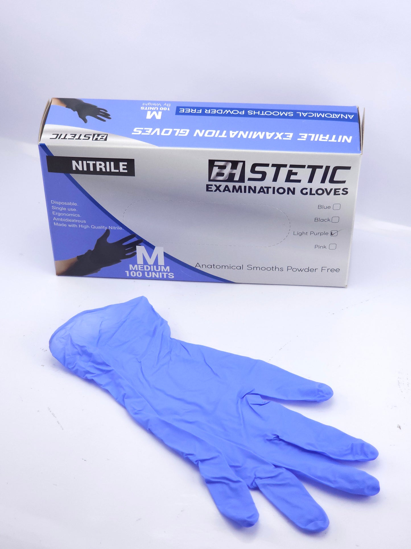 Guantes BH-STETIC Nitrilo x100 und Varios Colores
