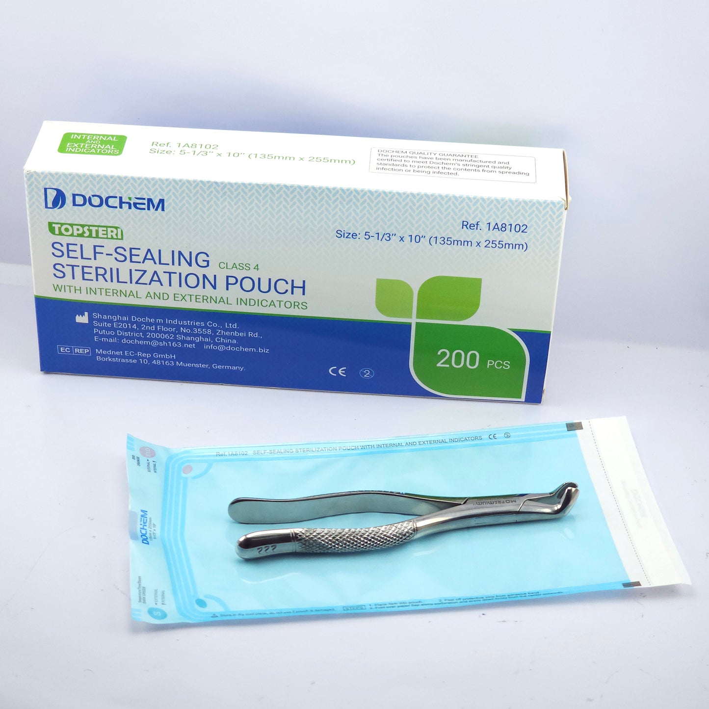 Caja de Bolsas para Esterilizar 13.5cm x 25.5 cm de 200und