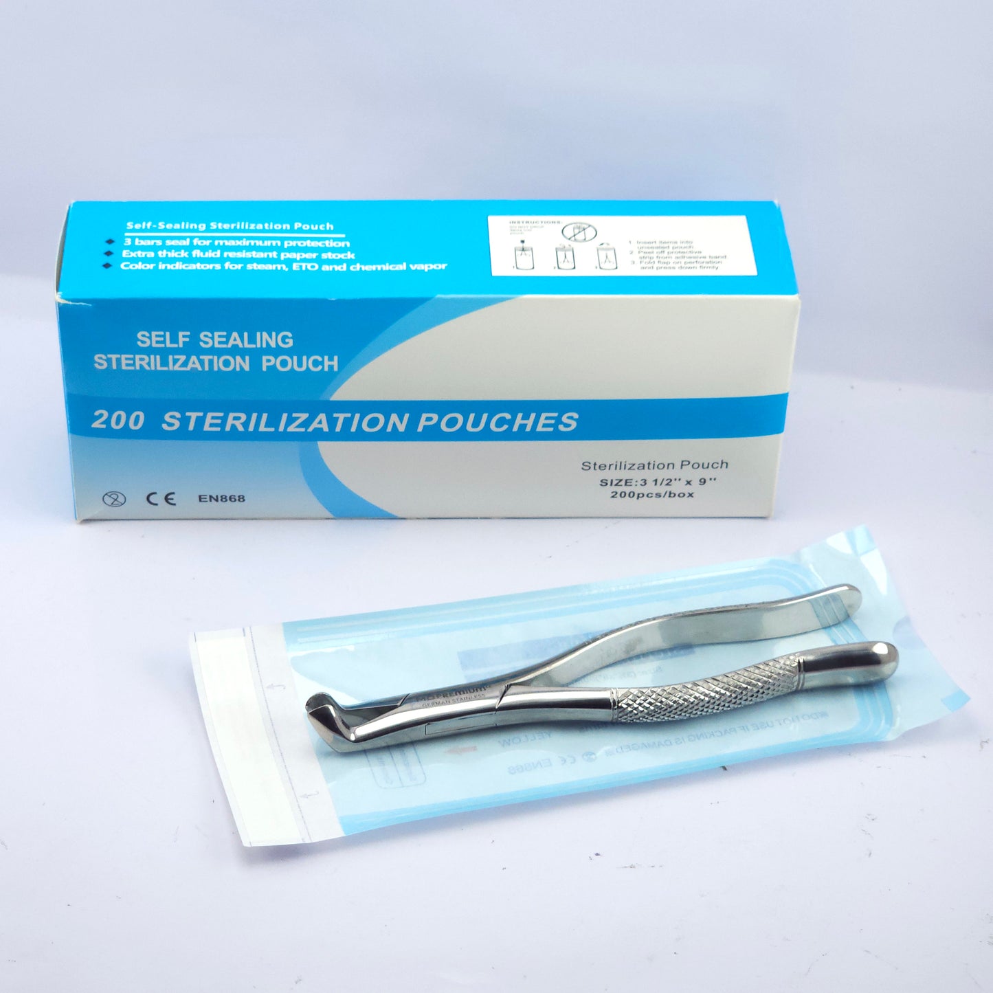 Caja de Bolsas para Esterilizar 9cm x 23 cm de 200und
