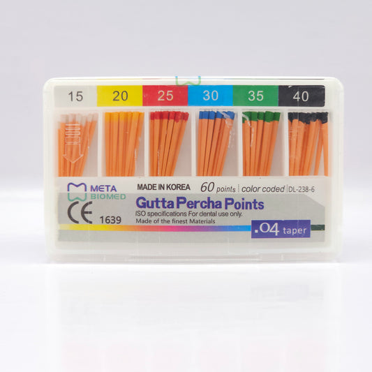 Puntas de Gutaperchas Varios x120 pcs Meta-Bio Med