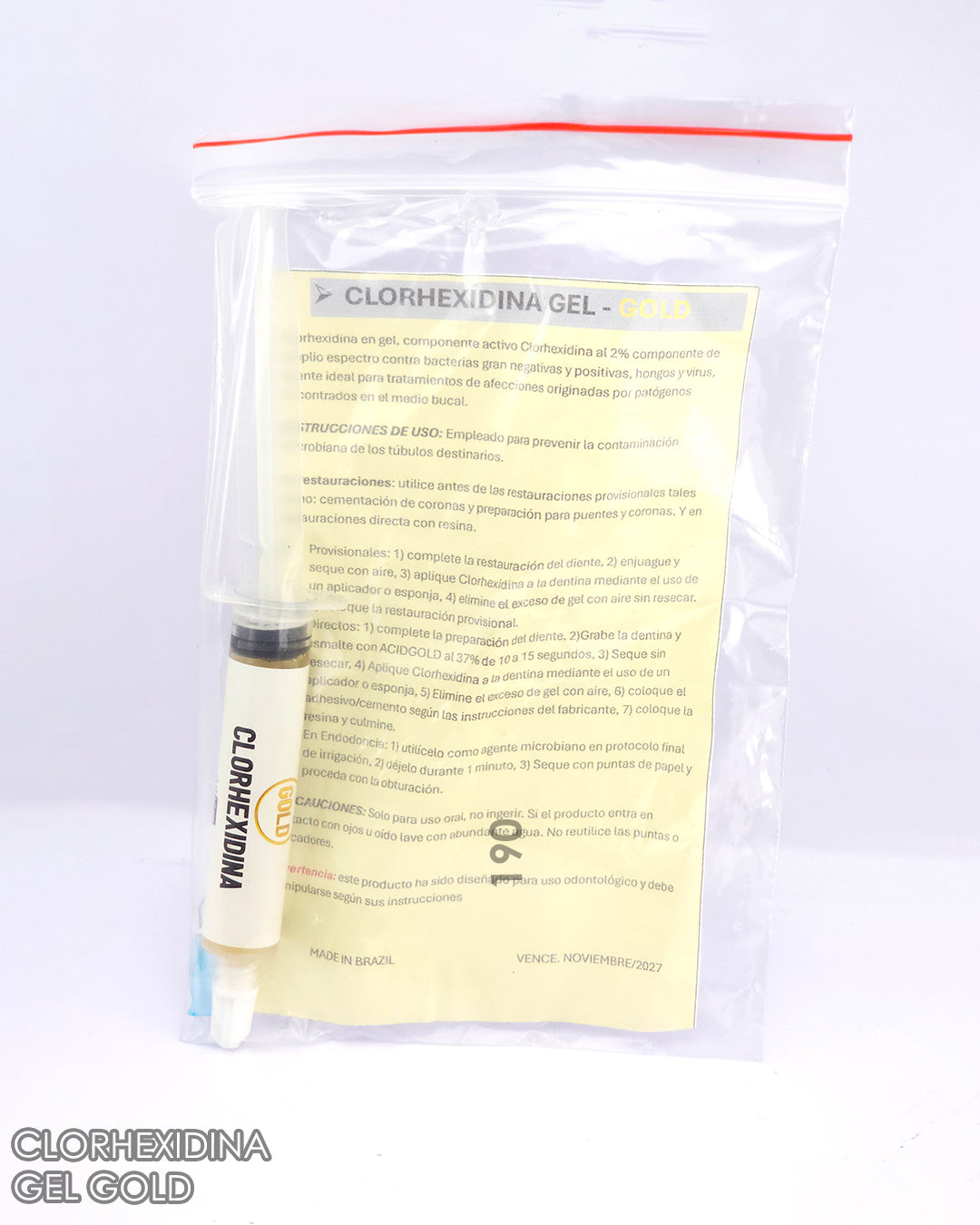 Clorhexidina en Gel Gold jeringa al 2%