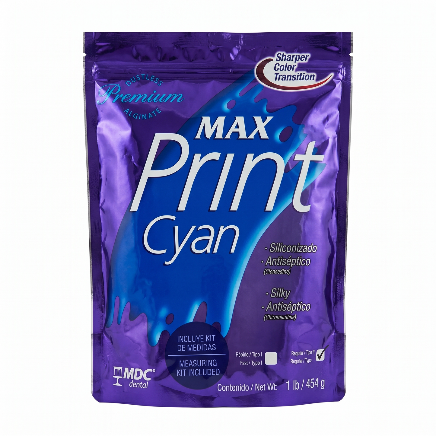 Alginato MaxPrint Cyan Siliconado 454g