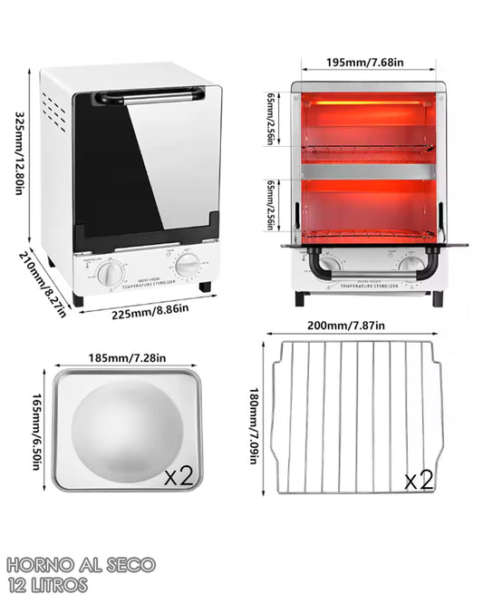 Horno Esterilizador al Seco 12 Litros