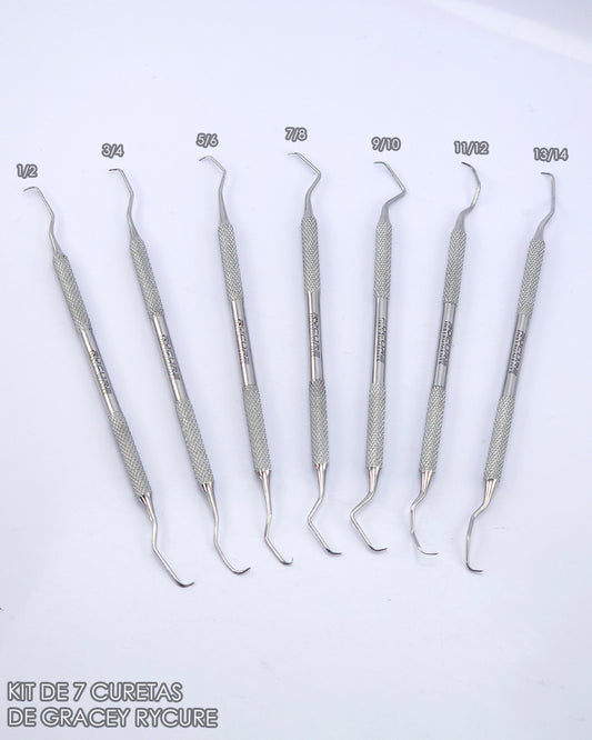 Kit de 7 Curetas de Gracey RYCURE