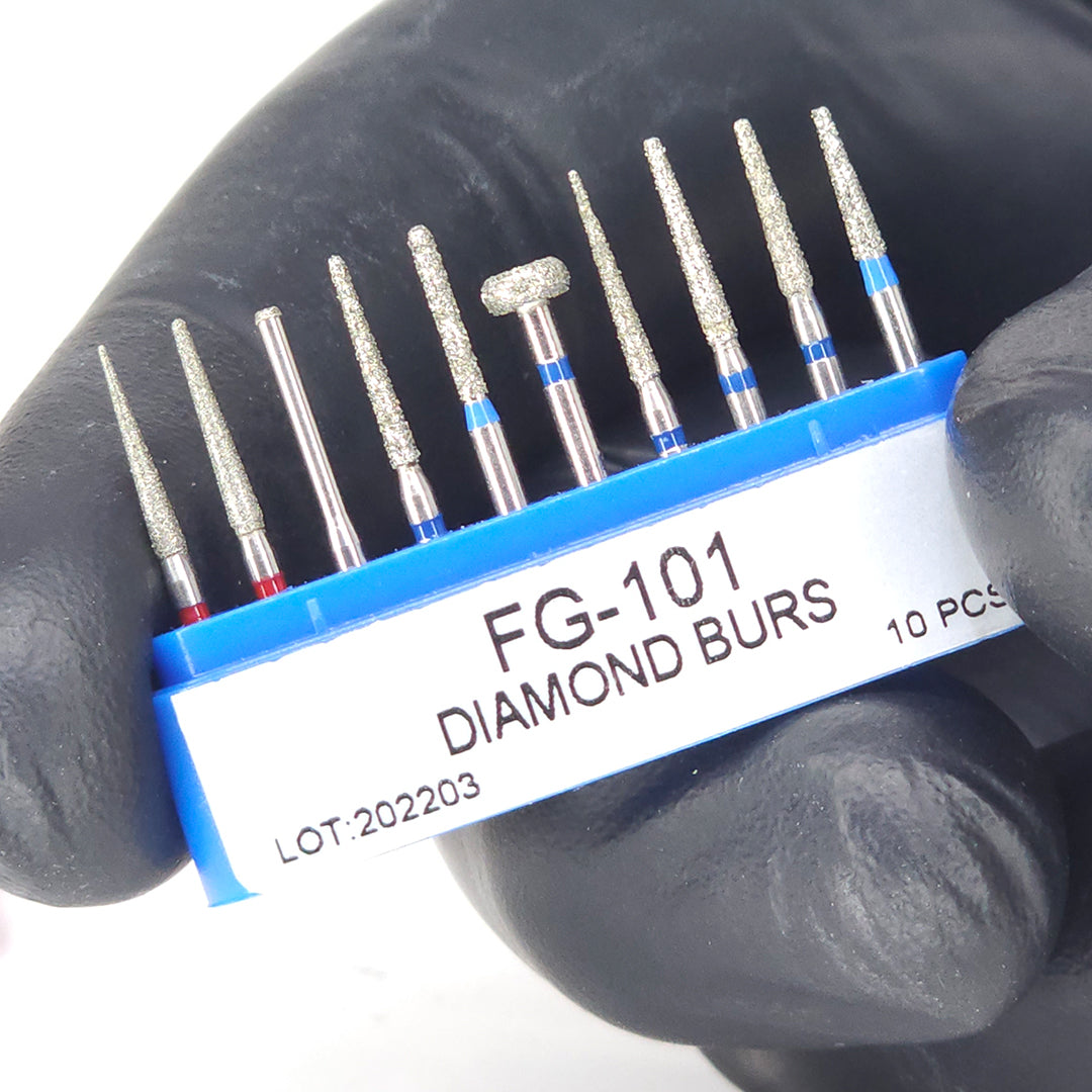 Kit de Fresas de Diamante para Acabado x10 (azul)