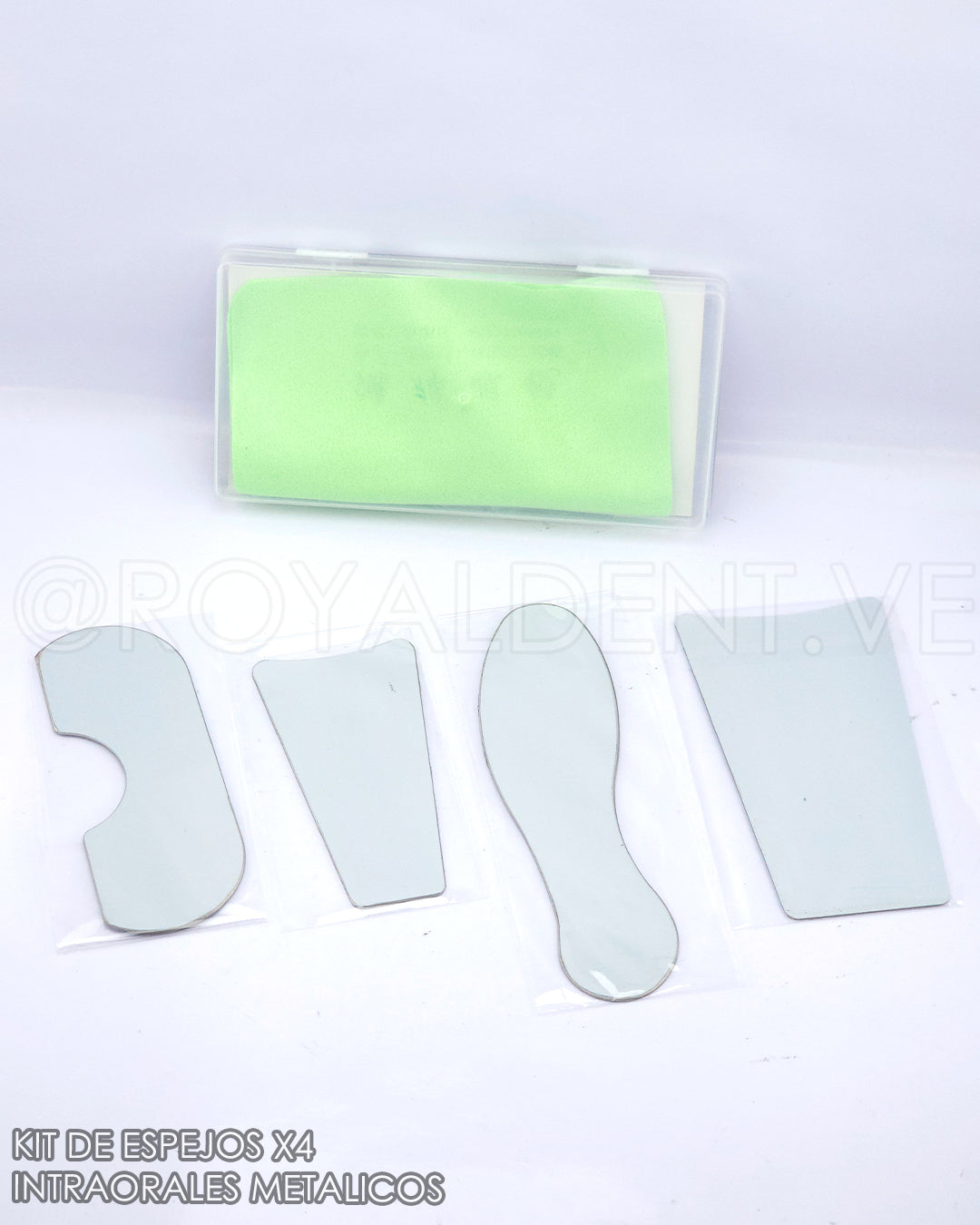 Kit de Espejos Intraorales de Acero x4