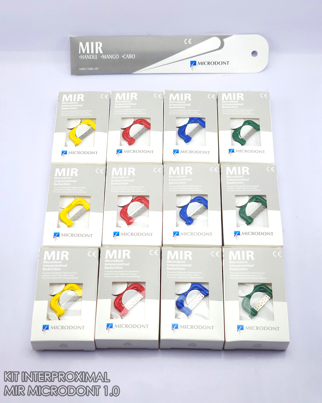 Kit de Desgaste Interproximal MIR 1.0 Microdont (12 repuestos con mango)