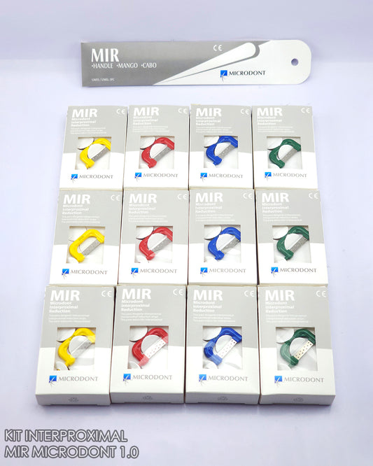 Kit de Desgaste Interproximal MIR 1.0 Microdont (12 repuestos con mango)