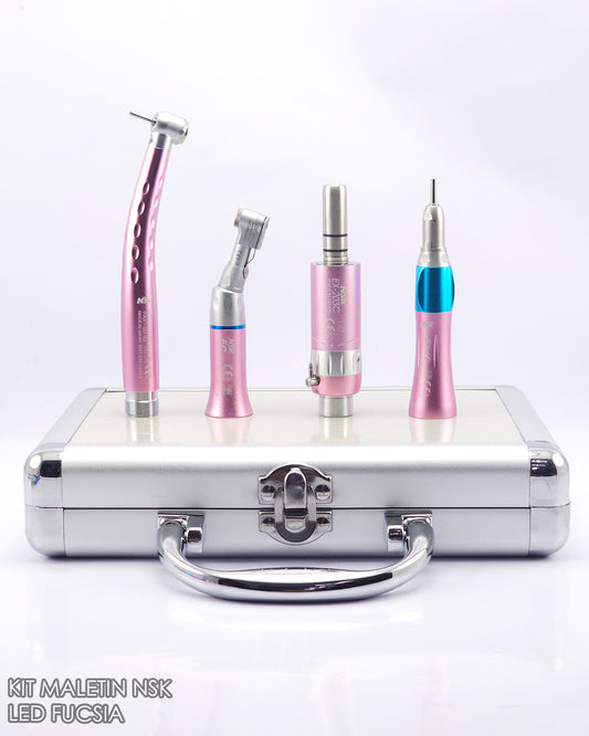 Kit de Maletín NSK Turbina Push-Button con luz led y Kit de Micromotor
