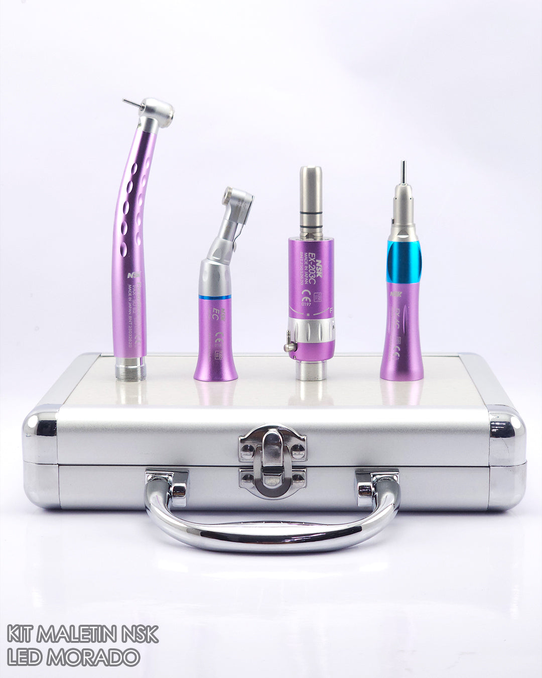 Kit de Maletín NSK Turbina Push-Button con luz led y Kit de Micromotor