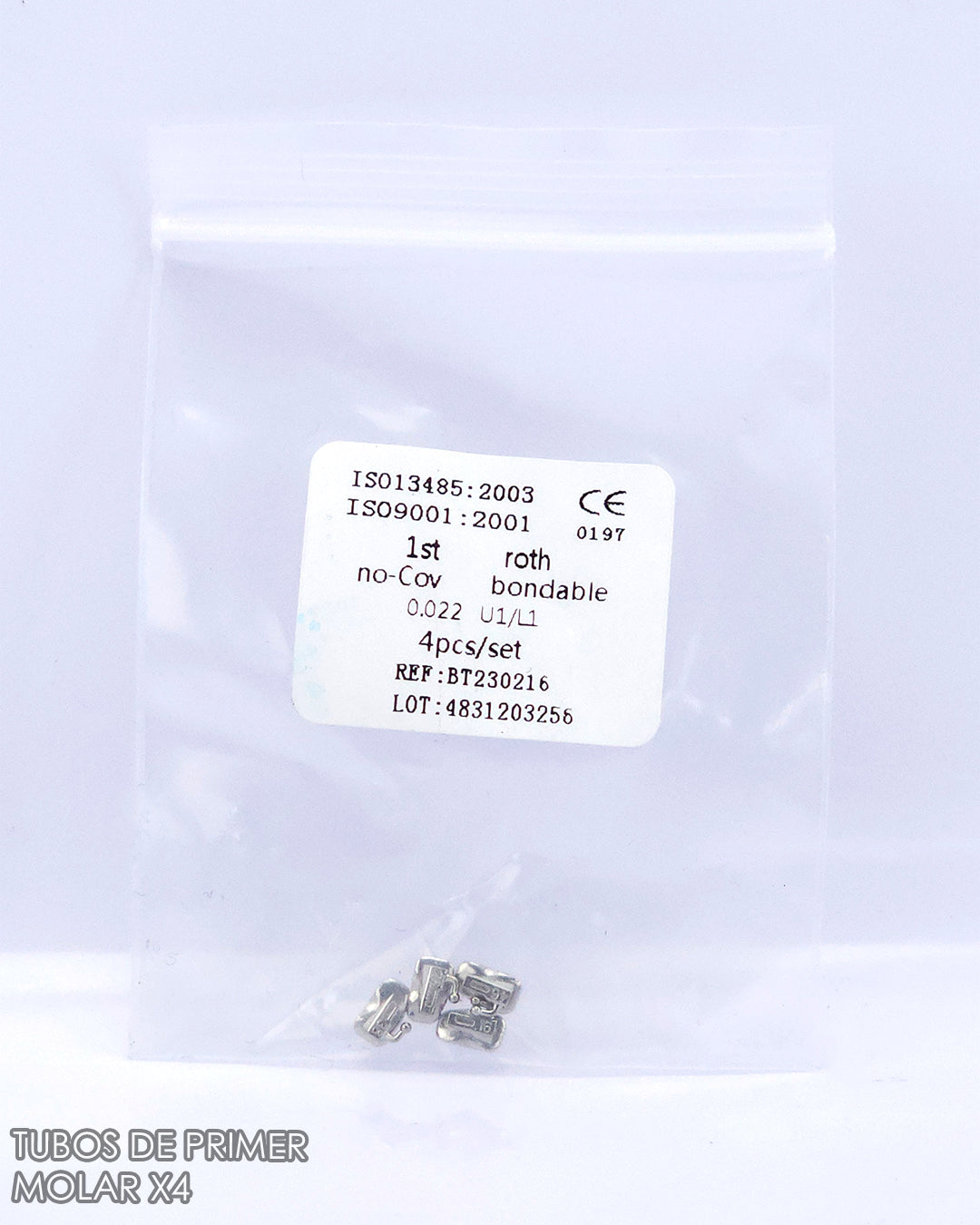 Tubos de Ortodoncia para Primer Molar x4