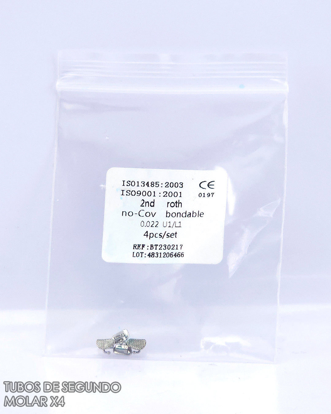 Tubos de Ortodoncia para Segundo Molar x4