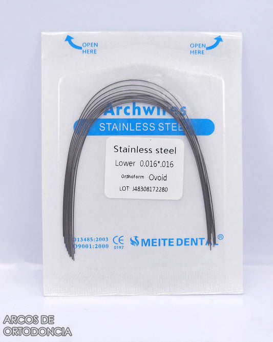 Arcos de Ortodoncia Rectangulares Acero x10 und