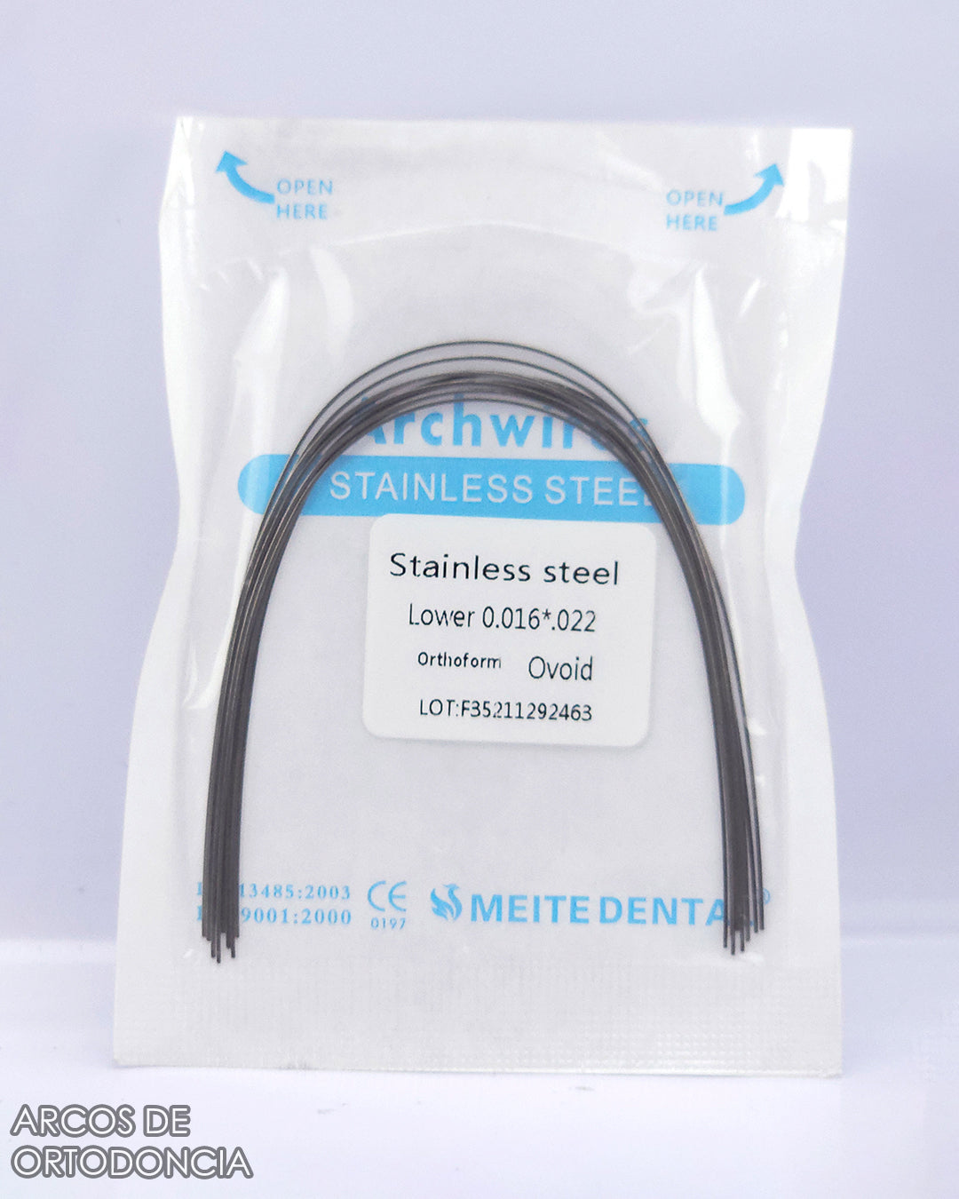 Arcos de Ortodoncia Rectangulares Acero x10 und
