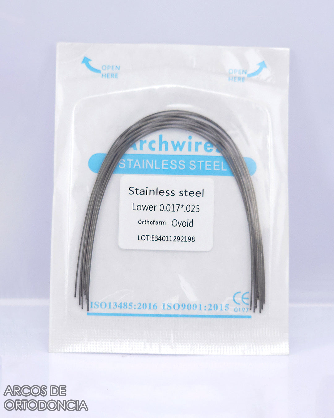 Arcos de Ortodoncia Rectangulares Acero x10 und