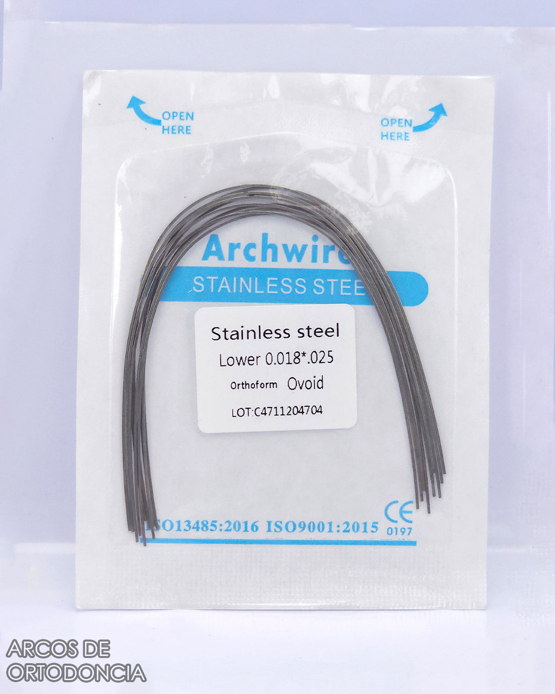 Arcos de Ortodoncia Rectangulares Acero x10 und