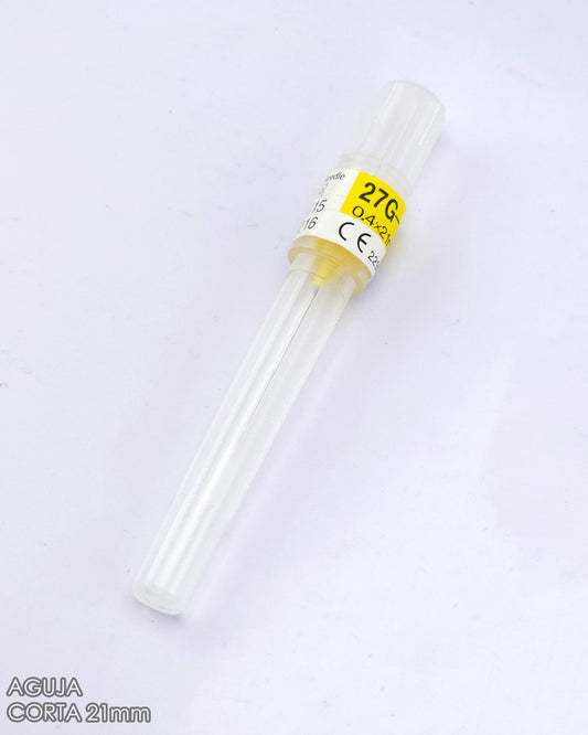 Aguja Corta 21mm Para Anestesia