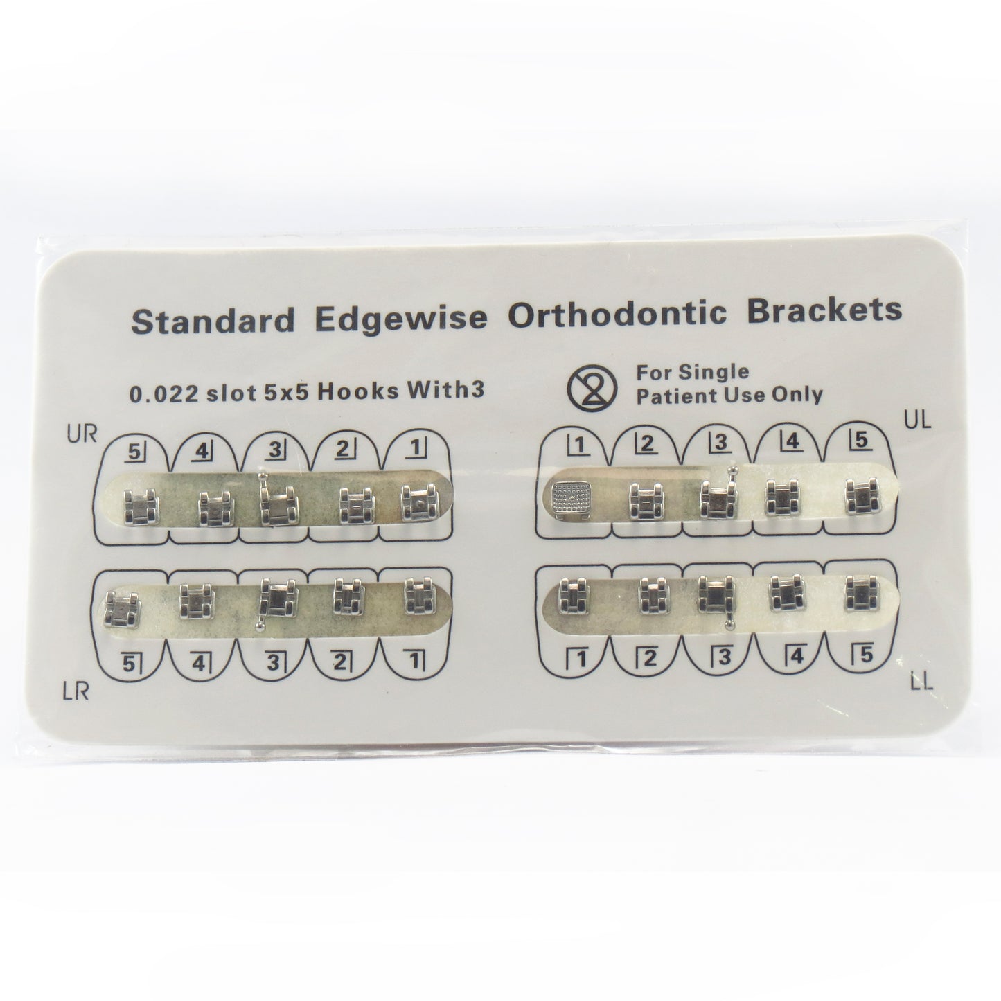 Bracket Edgewise Standard 0.22 3 Hook