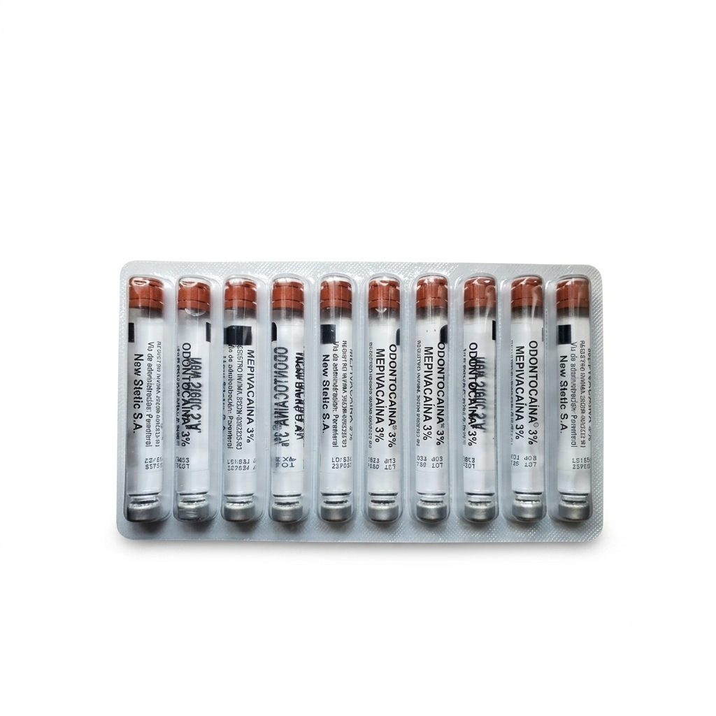 Anestesia Inyectable Mepivacaina 3% Bleaster x10