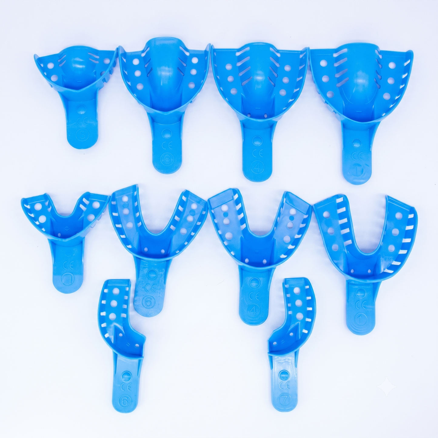 Kit de Cubetas Plásticas x10 para Impresión (incluye hemi arcada)
