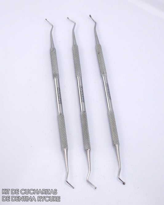 Kit de 3 Cucharitas de Dentina RYCURE