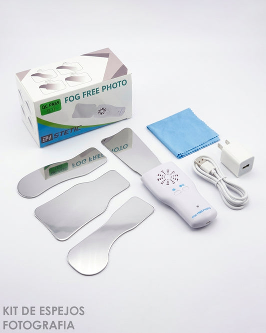 Kit de 4 espejos para fotografía con luz y ventilación