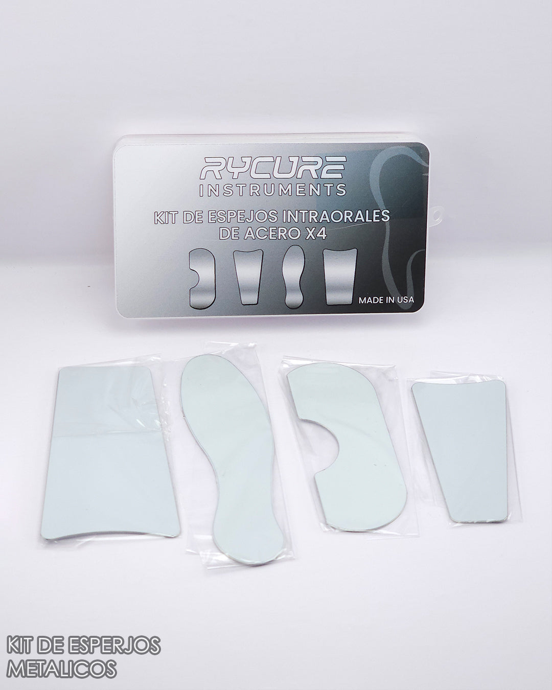 Kit de Espejos Intraorales de Acero x4 RYCURE