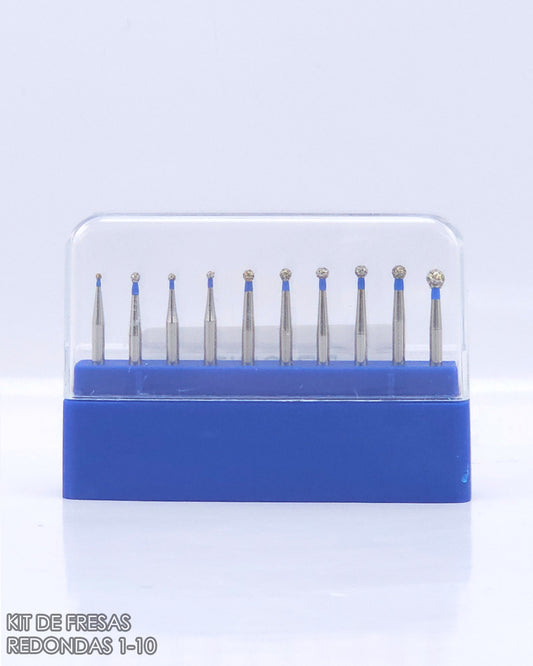 Kit de Fresas de Diamante Redondas 1-10