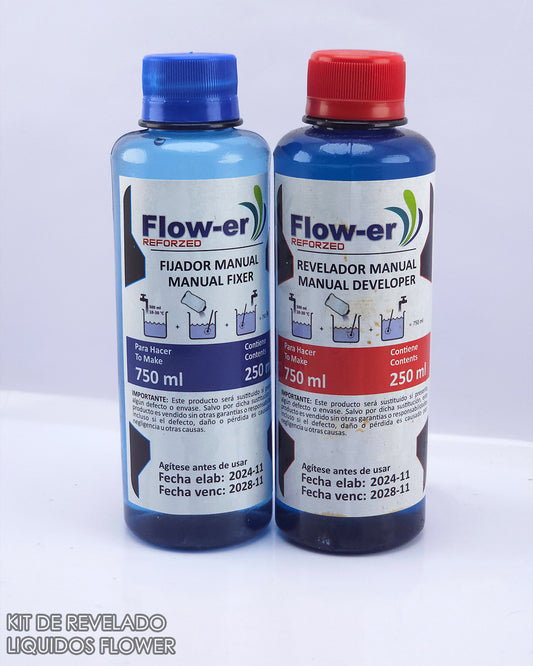 Kit de Revelador y Fijador Flower 250ml Rinde 750ml