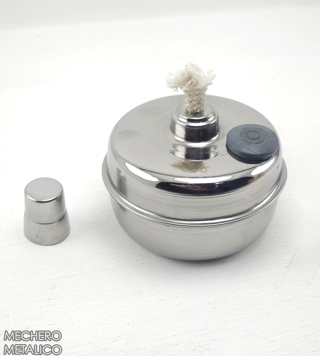 Mechero Metalico Con Mecha