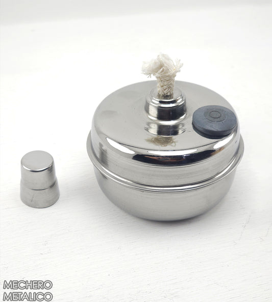 Mechero Metalico Con Mecha