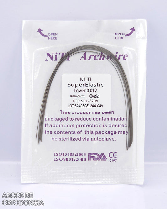 Arcos de Ortodoncia Redondos Niti x10 und