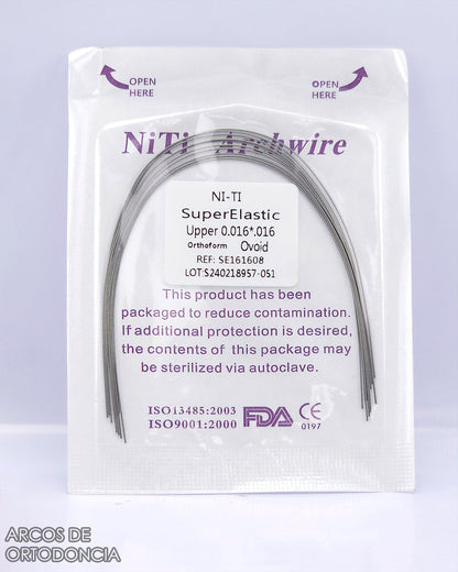 Arcos de Ortodoncia Rectangulares Niti x10 und