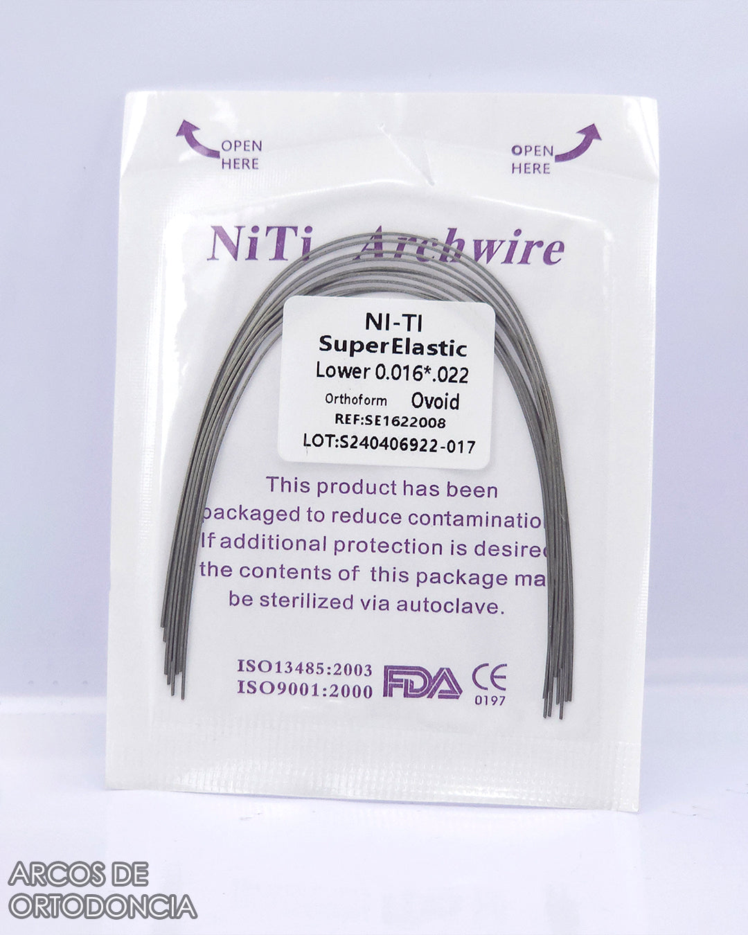 Arcos de Ortodoncia Rectangulares Niti x10 und