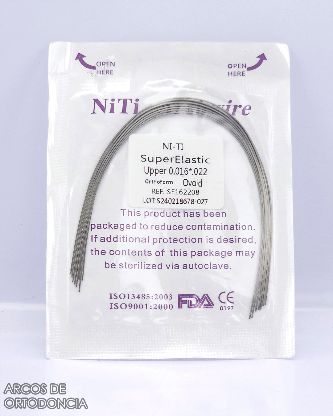 Arcos de Ortodoncia Rectangulares Niti x10 und