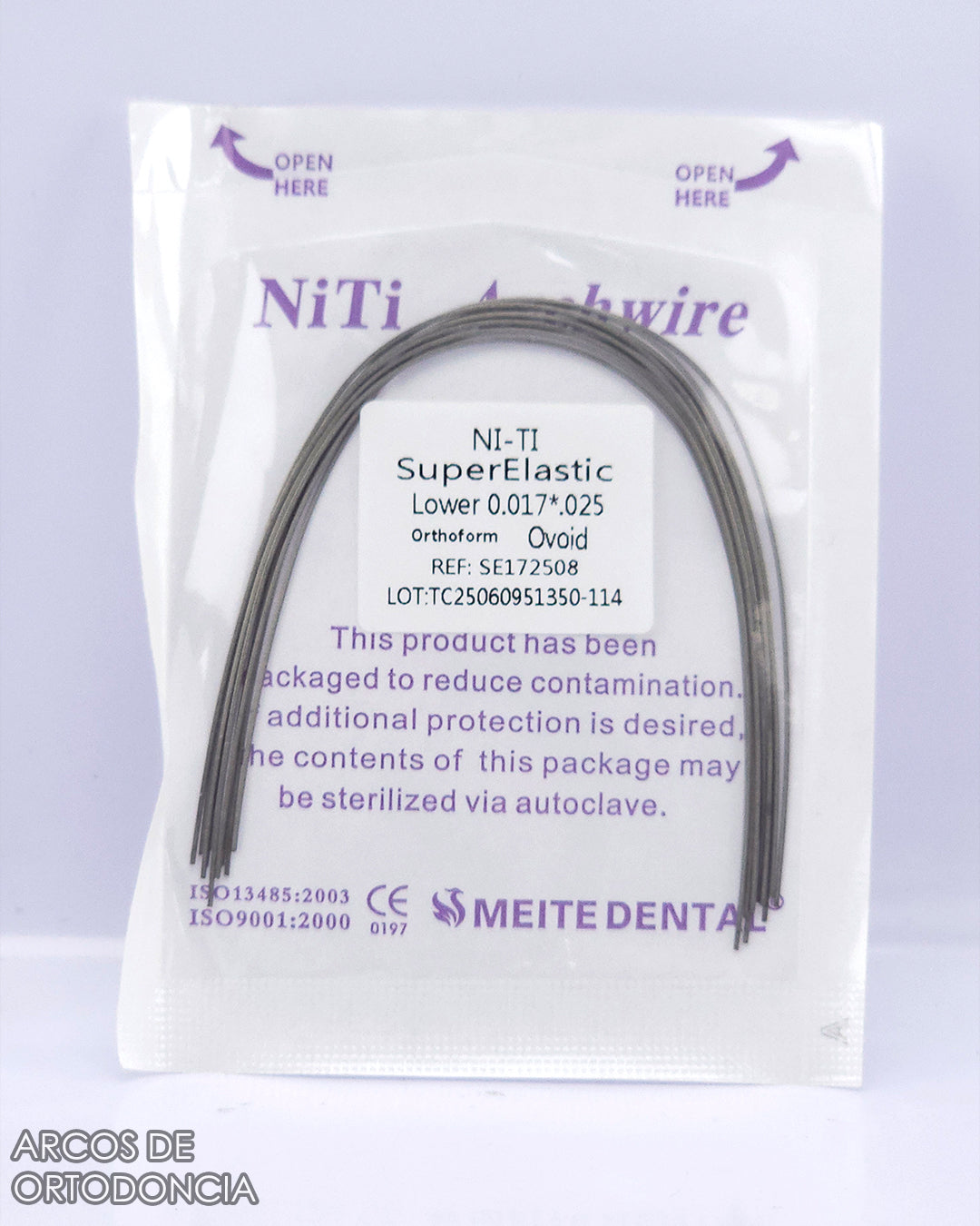 Arcos de Ortodoncia Rectangulares Niti x10 und