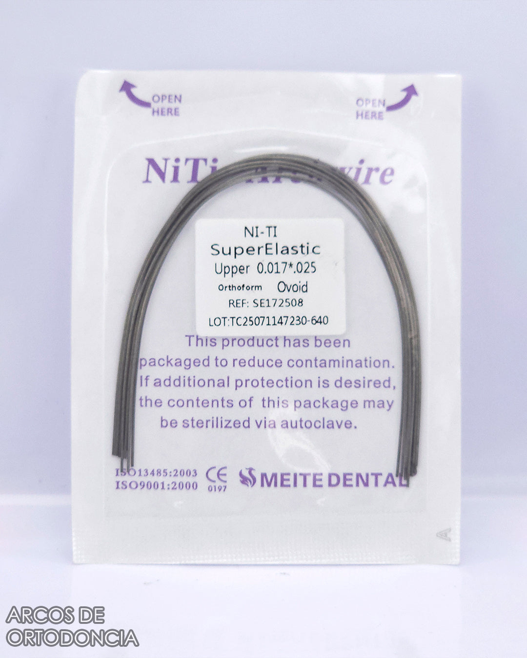 Arcos de Ortodoncia Rectangulares Niti x10 und