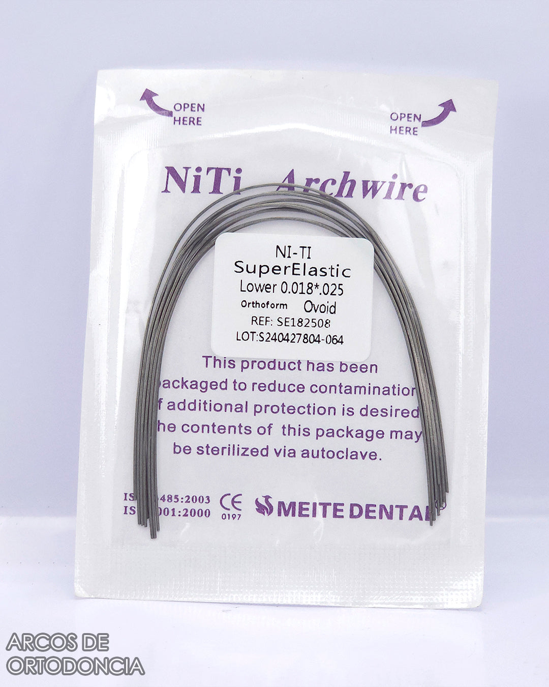 Arcos de Ortodoncia Rectangulares Niti x10 und
