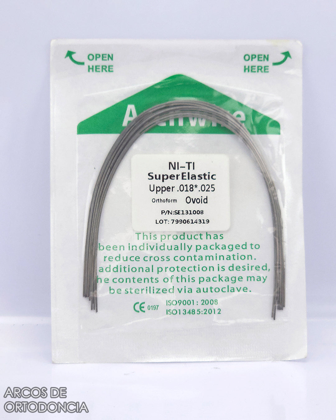 Arcos de Ortodoncia Rectangulares Niti x10 und