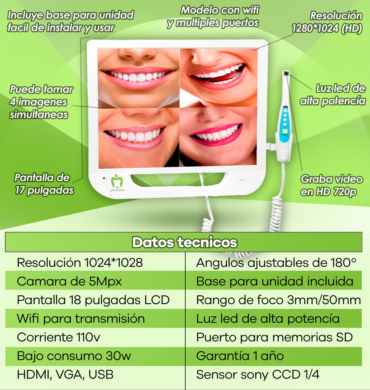 Cámara Intra Oral Appledental WIFI